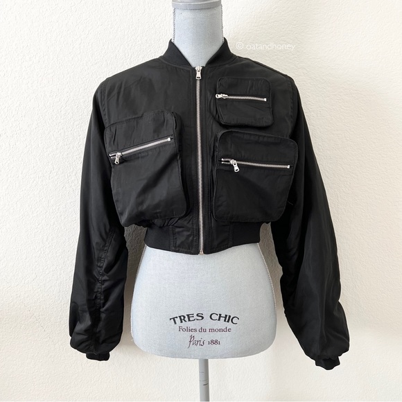 Urban Outfitters Jackets & Blazers - UO Jodie Cropped Bomber Jacket | Urban Outfitters